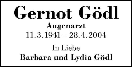 Traueranzeige von Gernot Göll von Tagesspiegel