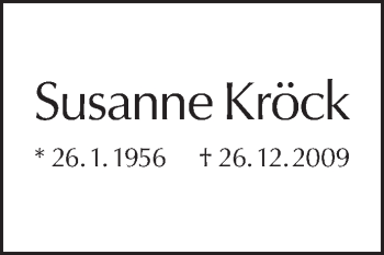 Traueranzeige von Susanne Kröck von Tagesspiegel