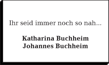 Traueranzeige von Johannes Buchheim von Tagesspiegel