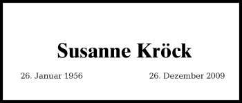 Traueranzeige von Susanne Kröck von Tagesspiegel