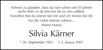 Traueranzeige von Silvia Kärner von Tagesspiegel