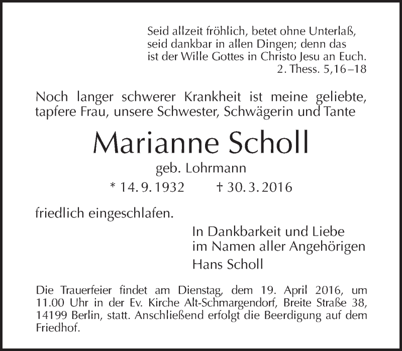 Marianne scholl deals