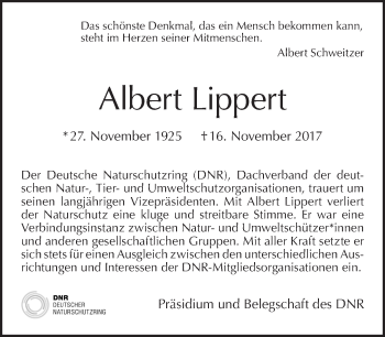 Traueranzeige von Albert Lippert von Tagesspiegel