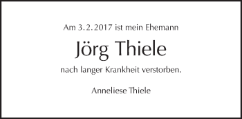 Traueranzeige von Jörg Thiele von Tagesspiegel