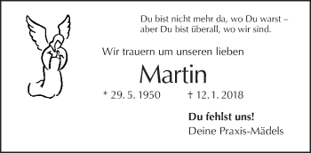 Traueranzeige von Martin Doll von Tagesspiegel