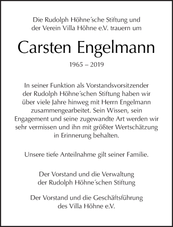 Traueranzeige von Carsten Engelmann von Tagesspiegel