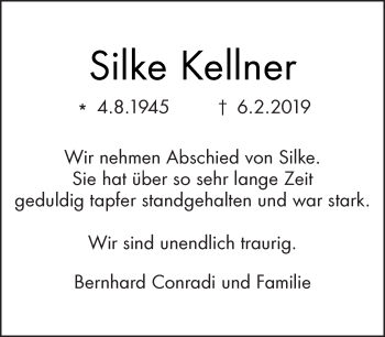 Traueranzeige von Silke Kellner von Tagesspiegel