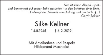 Traueranzeige von Silke Kellner von Tagesspiegel