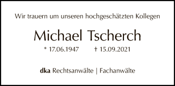 Traueranzeige von Michael Tscherch von Tagesspiegel