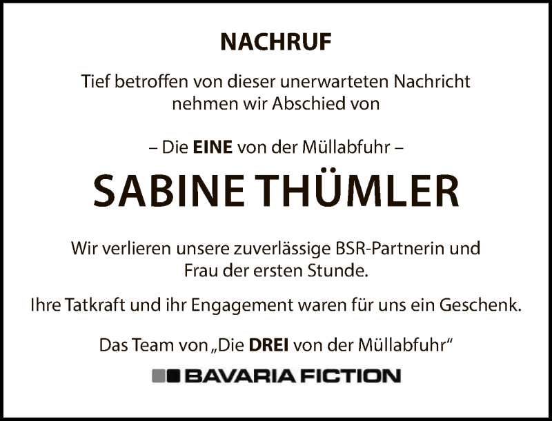 Traueranzeige für Sabine Thümler vom 16.01.2022 aus Tagesspiegel