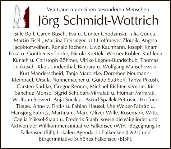 Traueranzeige von Jörg Schmidt-Wottrich von Tagesspiegel