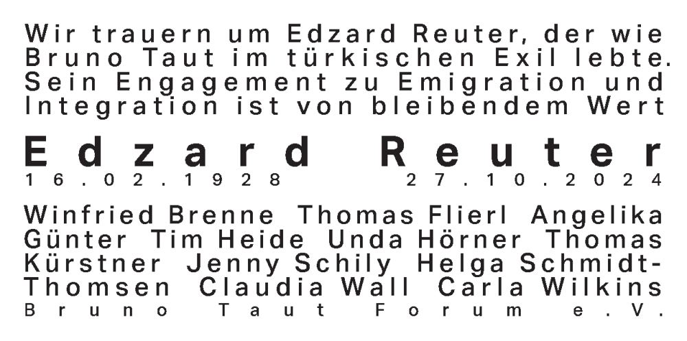  Traueranzeige für Edzard Reuter vom 02.11.2024 aus Tagesspiegel