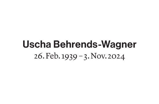 Traueranzeige von Uscha Behrends-Wagner von Tagesspiegel